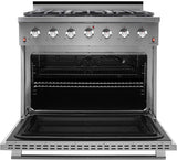 36" Stainless Steel Propane Gas Range with 5.5 cu ft. Convection Oven & Under Cabinet Hood Bundle SC3611LP EH3619 NXR Store