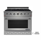 NXR SC3611LP 36" 5.5 cu.ft. Pro-Style Propane Gas Range with Convection Oven, Stainless Steel NXR  NXR Store