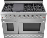 48" Stainless Steel Propane Gas Range with 7.2 cu. ft. Convection Oven & Under Cabinet Hood Bundle SC4811LP RH4801 NXR Store