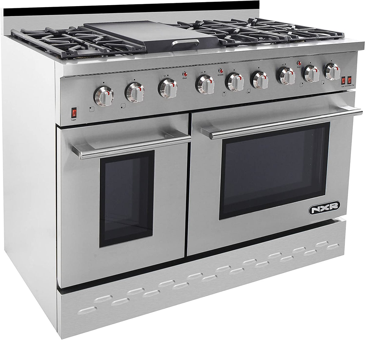 NXR Store NXR SC4811 48 7.2 cu.ft. Pro Style Natural Gas Range with Convection Oven Stainless Steel NXR
