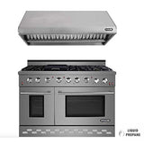 48" Stainless Steel Propane Gas Range with 7.2 cu. ft. Convection Oven & Under Cabinet Hood Bundle SC4811LP RH4801 NXR Store
