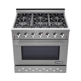 36" Stainless Steel Pro-Style Dual Fuel Range with 5.5 cu.ft. Convection Oven SCD3611LP NXR Store