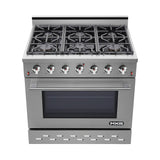 36" Stainless Steel Dual Fuel Range 5.5 cu. ft. Convection Oven & Under Cabinet Hood Bundle SCD3611 RH3601 NXR Store