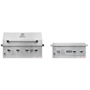 NXR 30” 4 Drop In Burner Gas Grill with Rotisserie Burner 740-LS30BI & 24" Drop in Side Burner 740-LS24SB
