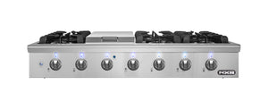 NXR 48" Stainless Steel Pro-Style Natural Gas Cooktop PRT4851 (LED Light)