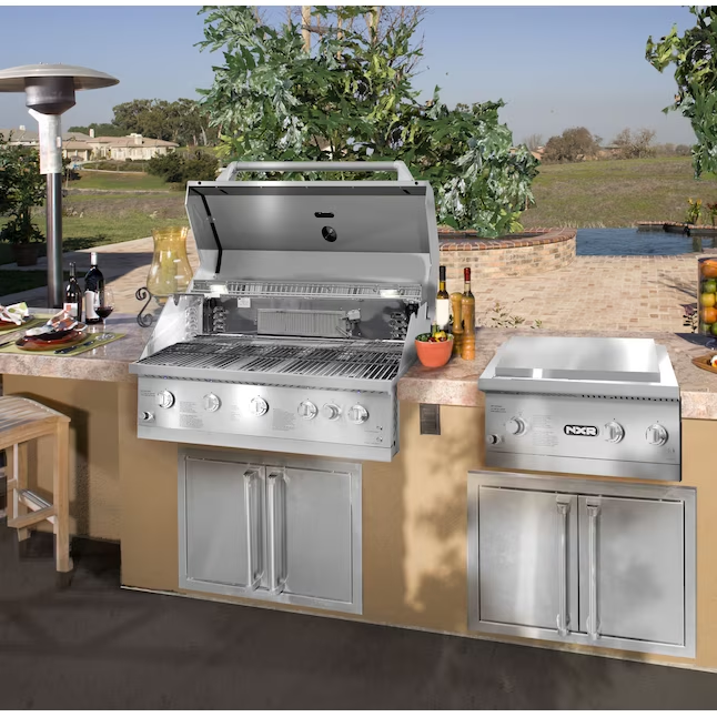 Drop Gril NXR 36” 5 Burner Drop in Gas Grill with Rotisserie Burner 740-LS36BI ...