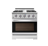 NXR AA3020 30" 4.5 cu.ft. Pro-Style Natural Gas Range with Convection Oven, Stainless Steel
