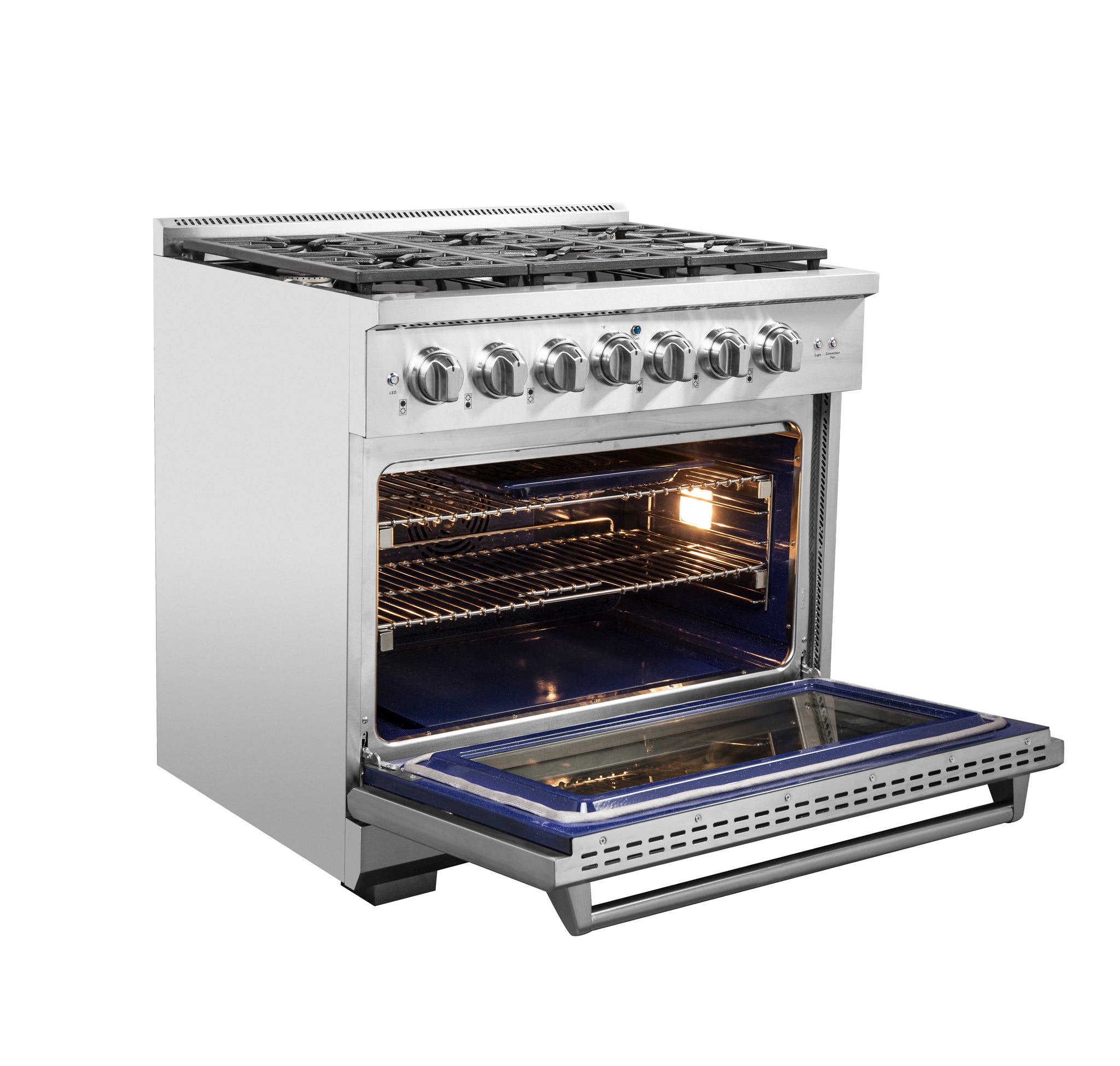 Burner Rack 36 Inch Professional Gas Range with 6 German Tower Dual Flow Burners ...