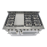 48 Inch Professional Dual Fuel Range with 6 German Tower Burners PRD4851LP