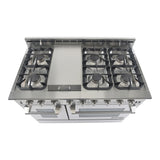48 Inch Professional Dual Fuel Range with 6 German Tower Burners PRD4851