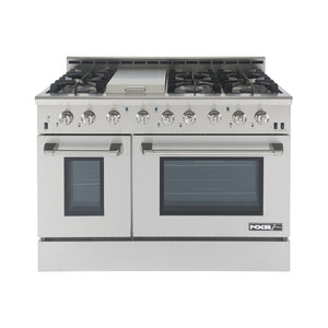 48 Inch Professional Dual Fuel Range with 6 German Tower Burners PRD4851