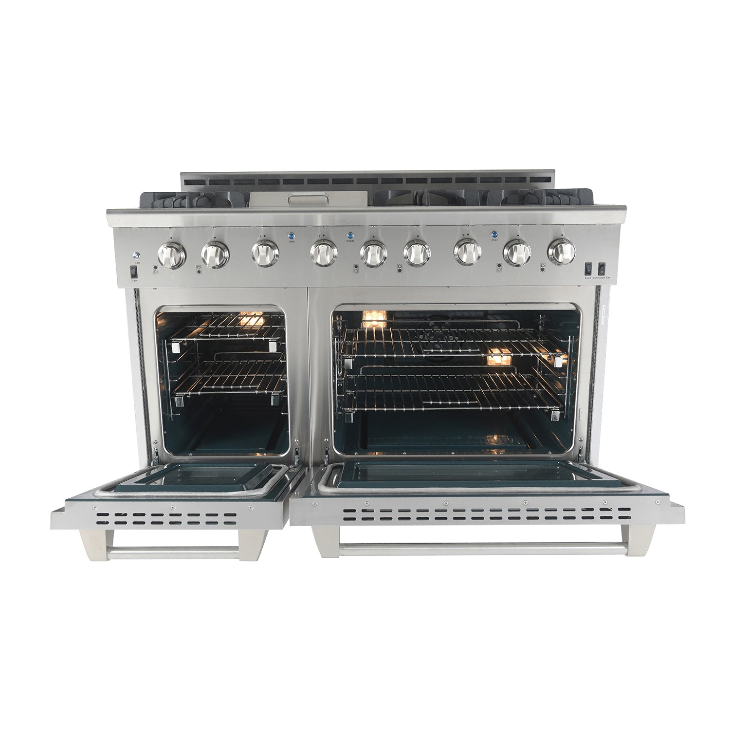48 Inch Professional Dual Fuel Range with 6 German Tower Burners