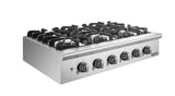 NXR 36" Stainless Steel Pro-Style Natural Gas Cooktop PRT3651 (LED Light)