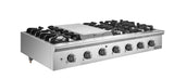 NXR 48" Stainless Steel Pro-Style Natural Gas Cooktop PRT4851 (LED Light)