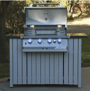Duro® Drop-In 4-Burner Convertible Island Gas Grill with Rotisserie Burner Bundle