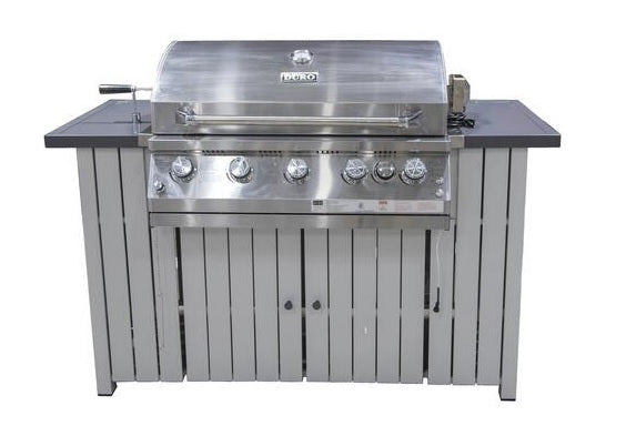 Duro® Drop-In 5-Burner Convertible Island Gas Grill with Rotisserie Bu