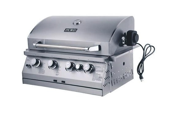 Duro® Drop-In 4-Burner Convertible Island Gas Grill with Rotisserie Bu