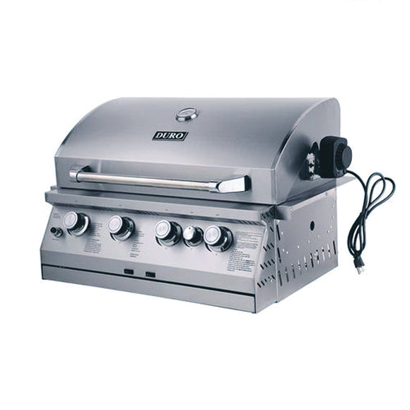Duro® Drop-In 4-Burner Convertible Gas Grill with Rotisserie Burner