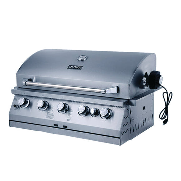 Duro® Drop-In 5-Burner Convertible Gas Grill with Rotisserie Burner