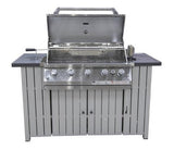 Duro® Drop-In 5-Burner Convertible Island Gas Grill with Rotisserie Burner Bundle