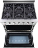 NXR SC3611 36" 5.5 cu.ft. Pro-Style Natural Gas Range with Convection Oven, Stainless Steel NXR  NXR Store