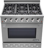 NXR SC3611 36" 5.5 cu.ft. Pro-Style Natural Gas Range with Convection Oven, Stainless Steel NXR  NXR Store