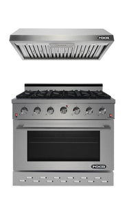36" Stainless Steel Natural Gas Range with 5.5 cu. ft. Convection Oven & Under Cabinet Hood Bundle SC3611 EH3619 NXR Store