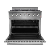 36" Stainless Steel Dual Fuel Range 5.5 cu. ft. Convection Oven & Under Cabinet Hood Bundle SCD3611 RH3601 NXR Store